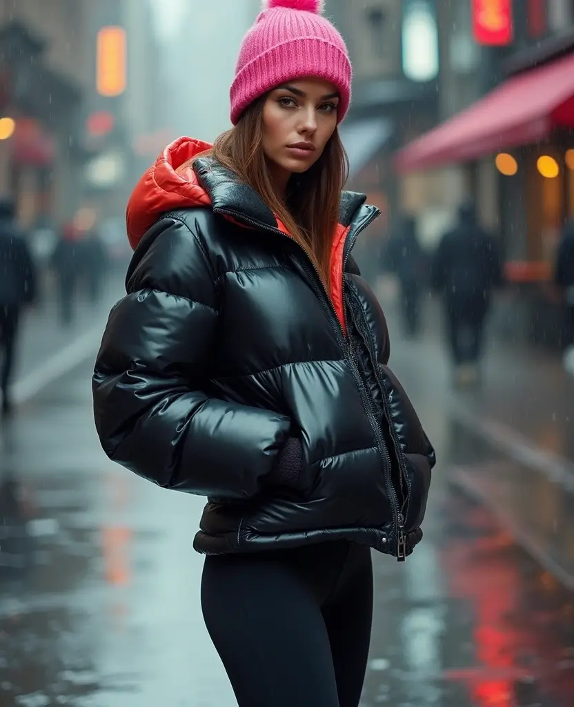 23 Rainy Day Outfit Ideas That Are Actually Practical - 19. Puffer Jacket Perfection