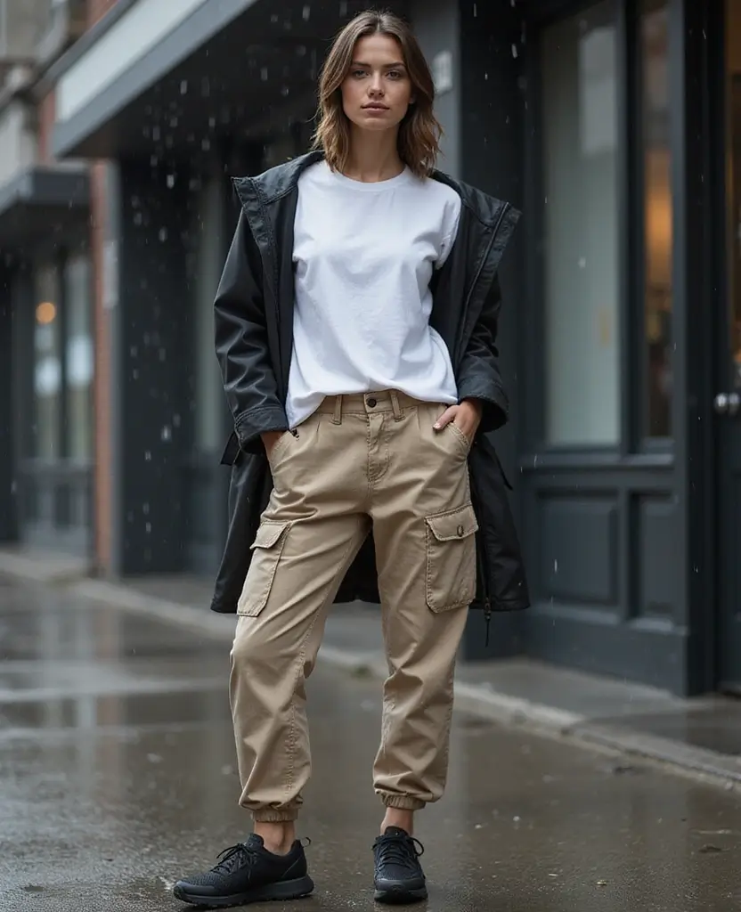 23 Rainy Day Outfit Ideas That Are Actually Practical - 23. Effortlessly Cool