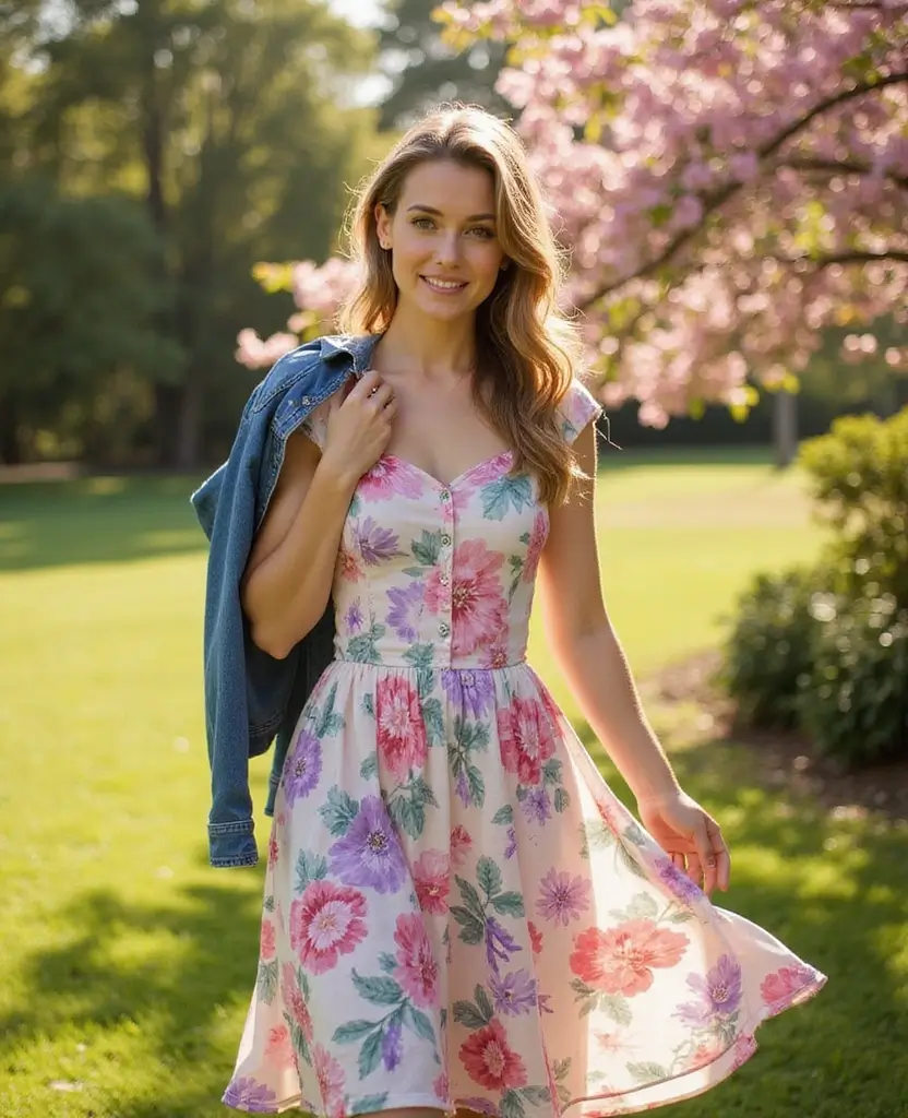 23 Spring Outfit Ideas for a Fresh Start: Sustainable Fashion for Eco-Conscious Fashionistas - 1. The Classic Floral Dress