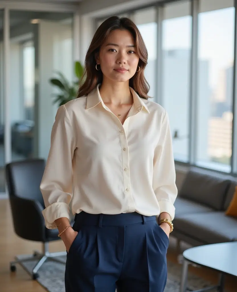 23 Spring Outfit Ideas for a Fresh Start: Sustainable Fashion for Eco-Conscious Fashionistas - 23. Business-Casual Ensemble
