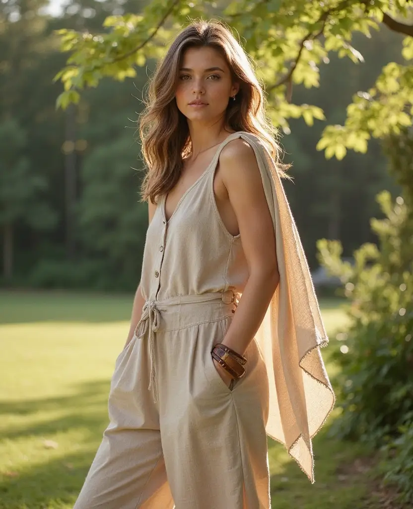 23 Spring Outfit Ideas for a Fresh Start: Sustainable Fashion for Eco-Conscious Fashionistas - 3. Chic Jumpsuit