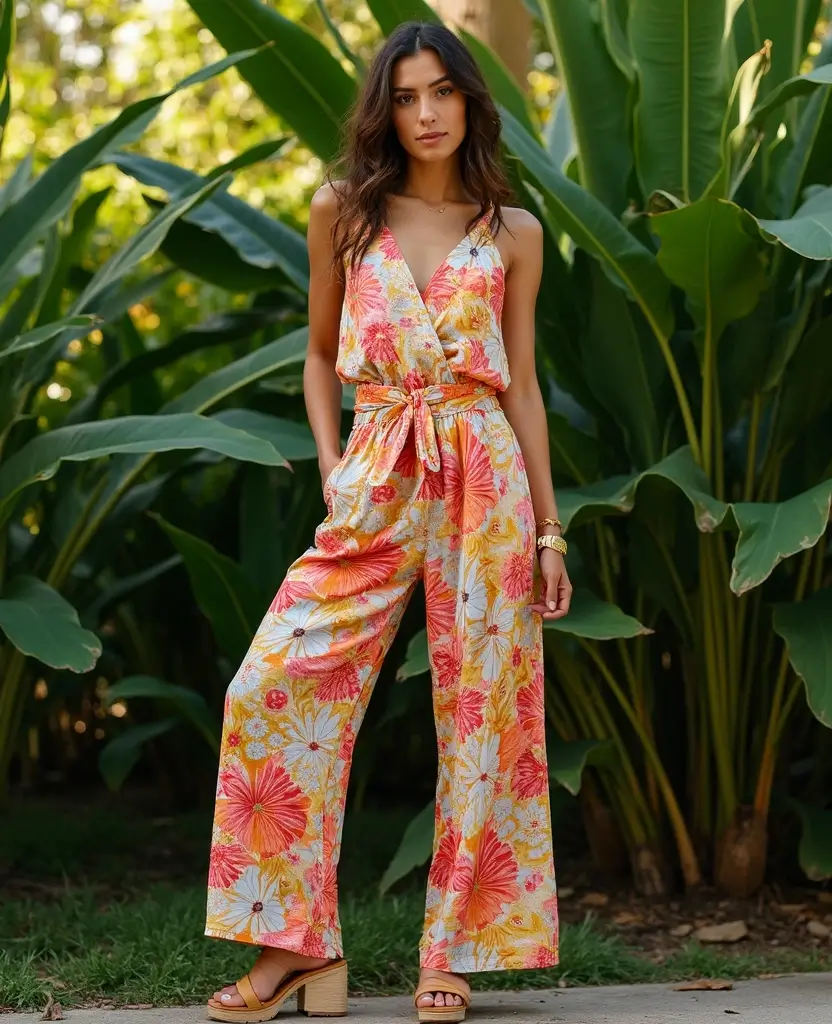 23 Streetwear Outfit Ideas for Urban Edge - 22. Statement Jumpsuit with Chunky Sandals