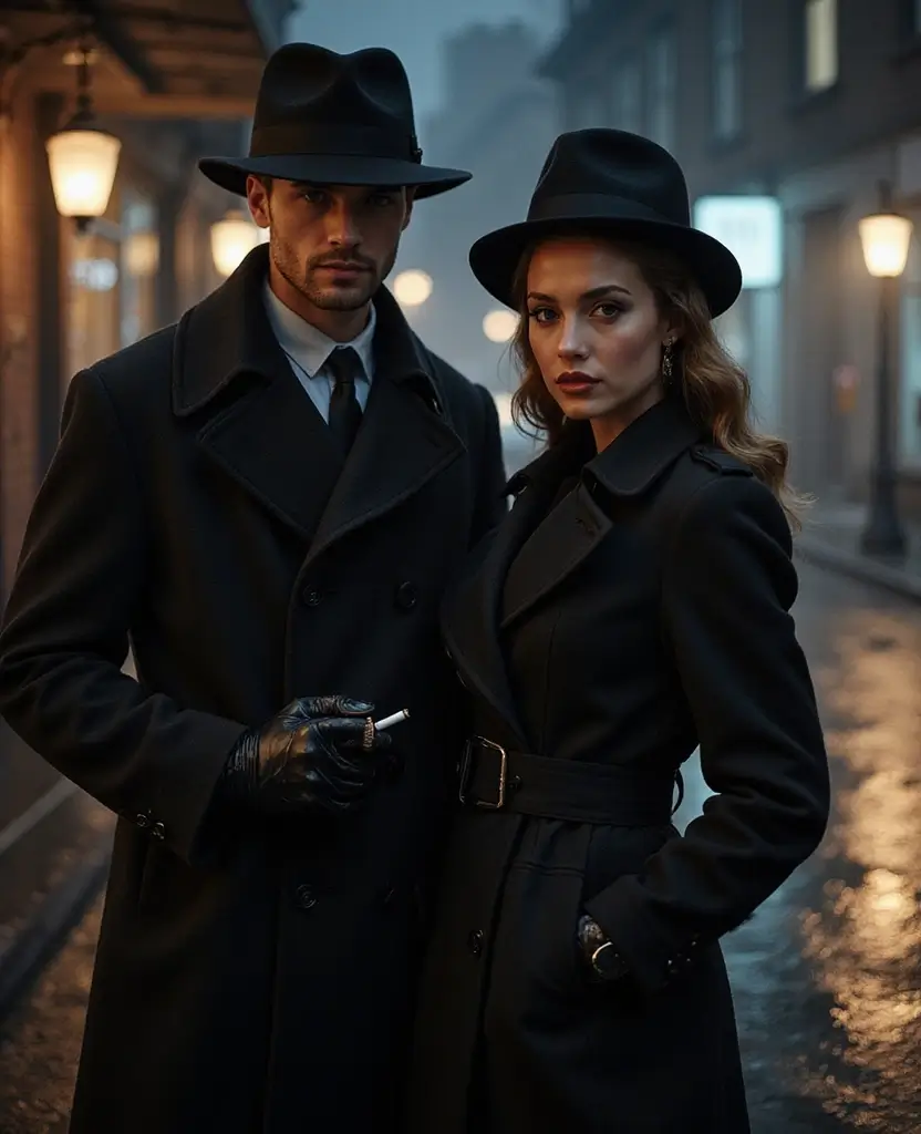 23 Unique Couples Halloween Costume Ideas You Haven’t Seen - 15. Film Noir Characters