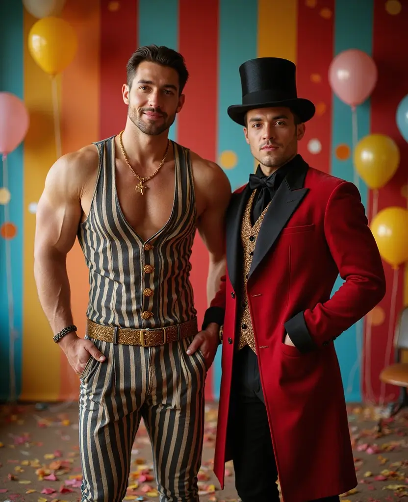 23 Unique Couples Halloween Costume Ideas You Haven’t Seen - 3. Vintage Circus Performers
