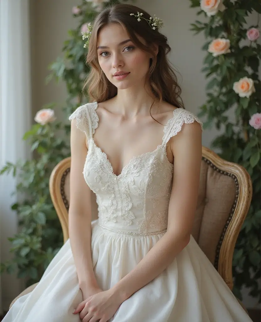 23 Vintage Wedding Dresses That Are Back in Style - 15. Elegant Cap Sleeve Dress