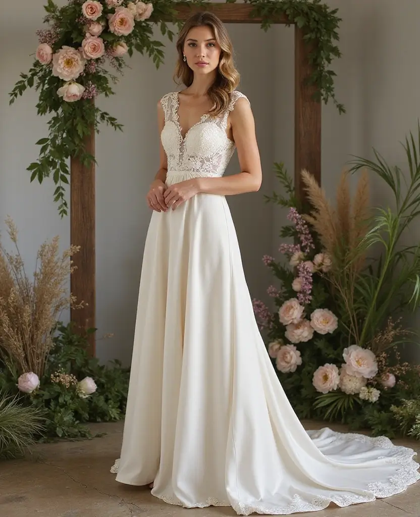 23 Vintage Wedding Dresses That Are Back in Style - 4. Vintage-Inspired A-Line Dress