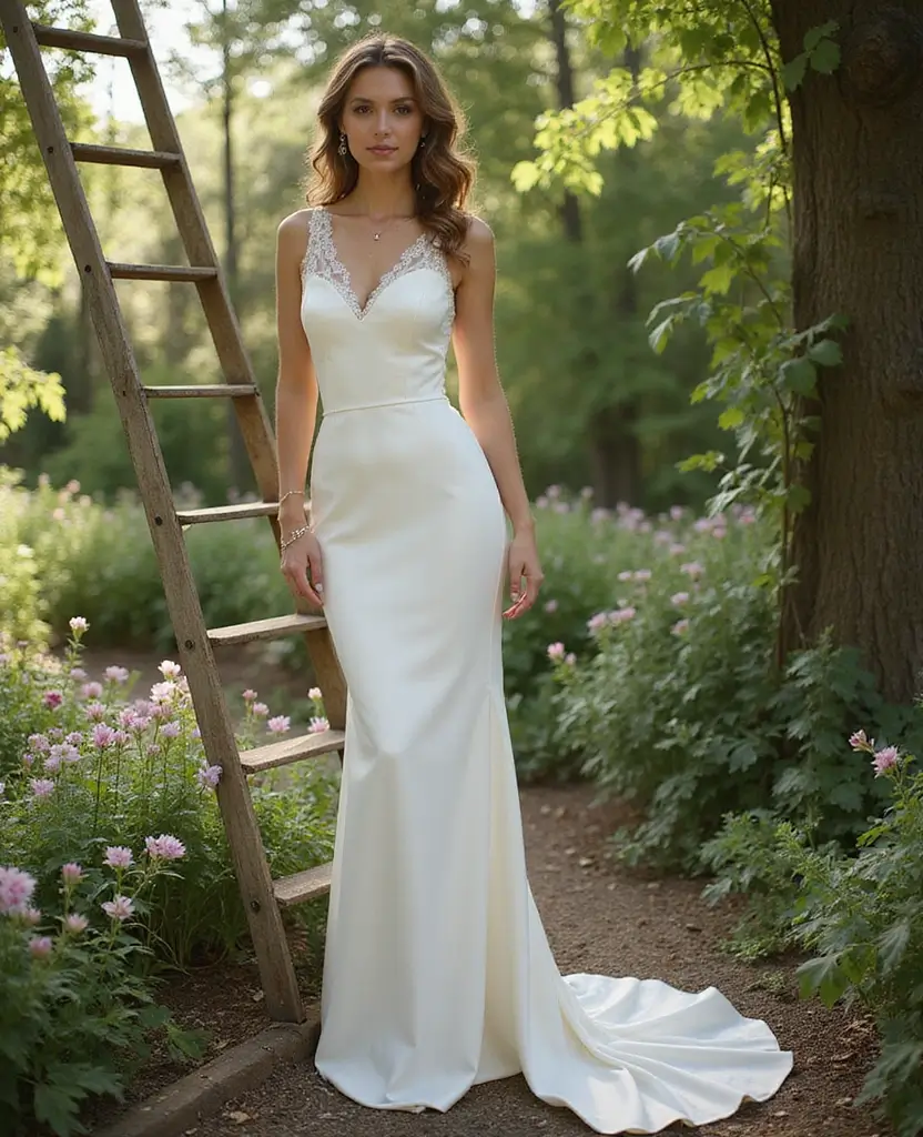 23 Vintage Wedding Dresses That Are Back in Style - 9. Sophisticated Column Dress
