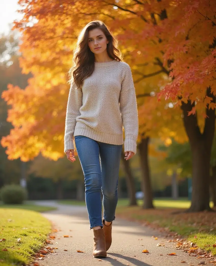 23 Ways to Rock a Dress with Jeans for Effortless Style - 9. Sweater Dress with Ankle Jeans