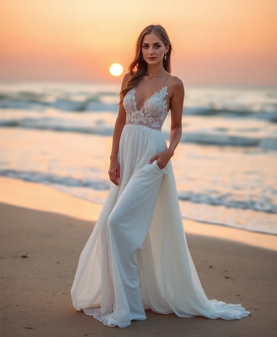 23 Ways to Rock the Dress Over Pants Trend - 12. Floor-Length Dress with Slouchy Pants
