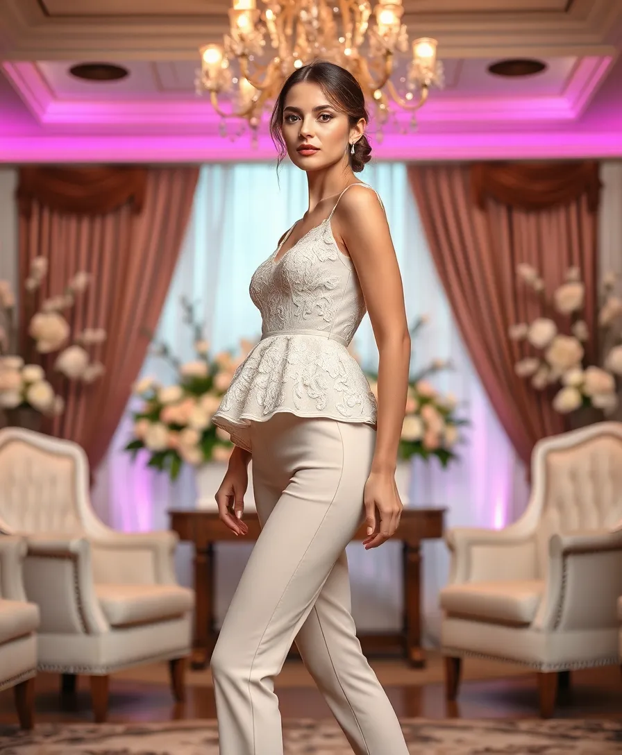 23 Ways to Rock the Dress Over Pants Trend - 20. Peplum Dress with Stretchy Pants