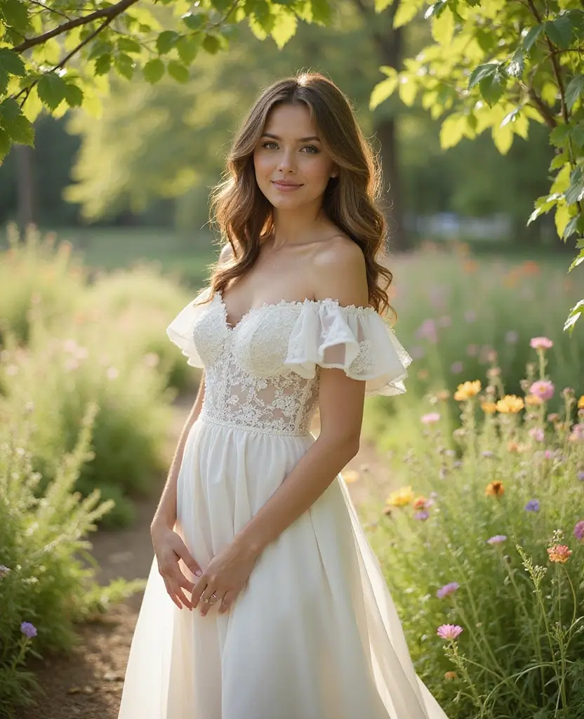 23 Wedding Dresses with Sleeves for Every Season - 16. Playful Ruffled Sleeve Dress