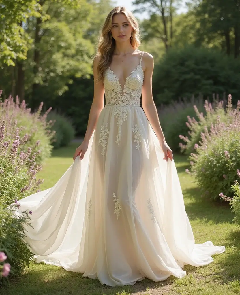 23 Wedding Dresses with Sleeves for Every Season - 19. Romantic Layered Dress
