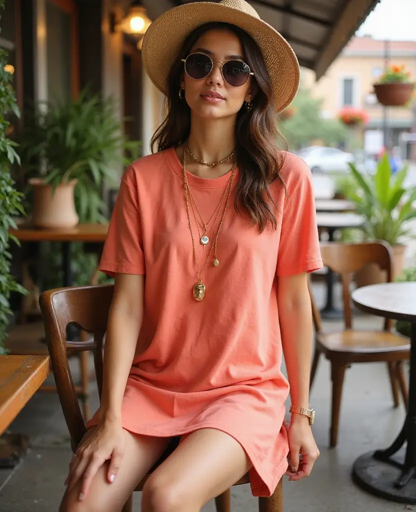 23 Y2K Dress to Impress Outfits for Nostalgic Vibes - 23. The Timeless T-Shirt Dress