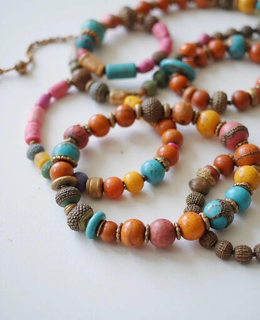 23 Y2K Outfit Ideas for the Ultimate Throwback - 11. Brightly Colored Beaded Jewelry