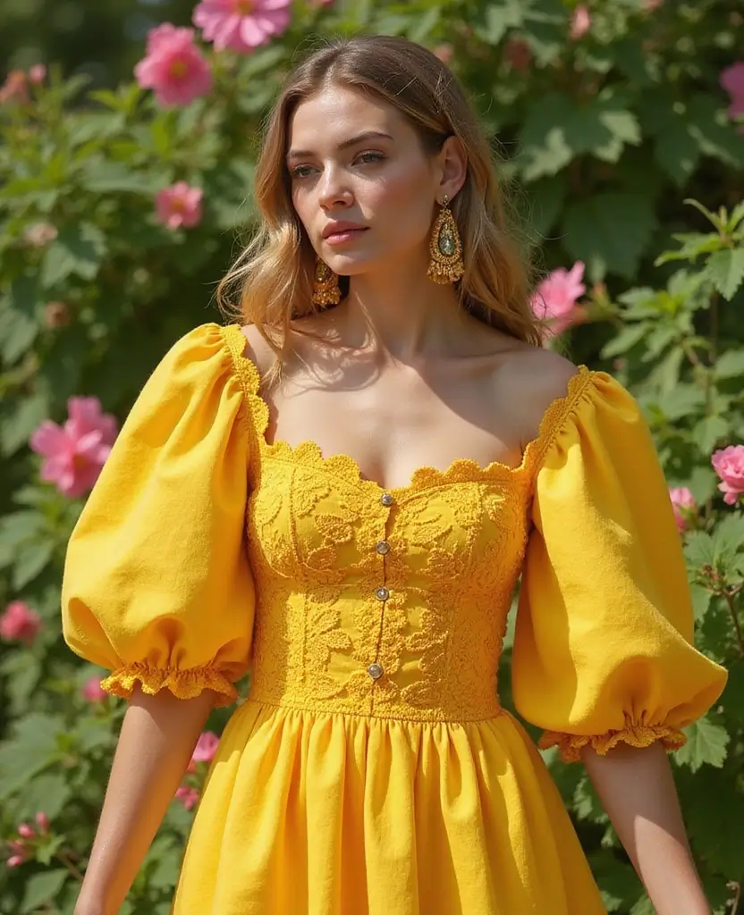 23 Y2K Outfit Ideas for the Ultimate Throwback - 19. Statement Sleeves and Puff Dresses