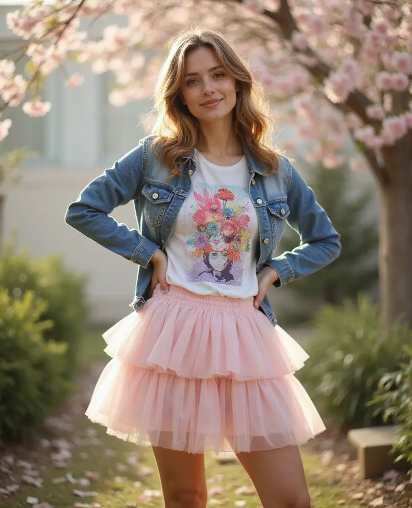 24 Chic Ways to Style Skirts: Outfit Ideas for Every Season - 12. The Layered Look with a Tulle Skirt