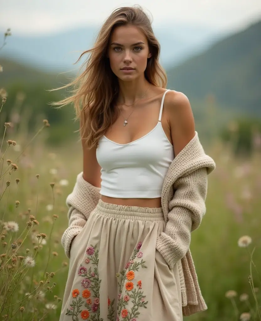 24 Chic Ways to Style Skirts: Outfit Ideas for Every Season - 24. The Eco-Friendly Skirt: A Sustainable Choice