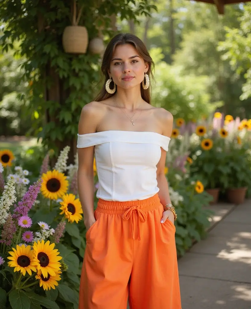 24 Cute Shorts Outfit Ideas for Effortless Summer Looks - 11. Brightly Colored Culottes