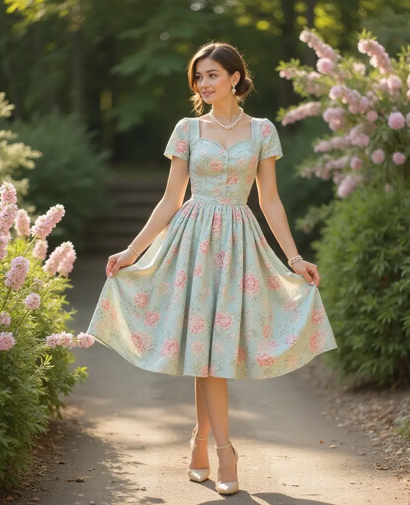 24 Fancy Dresses for Show-Stopping Events - 1. The Classic Tea-Length Dress