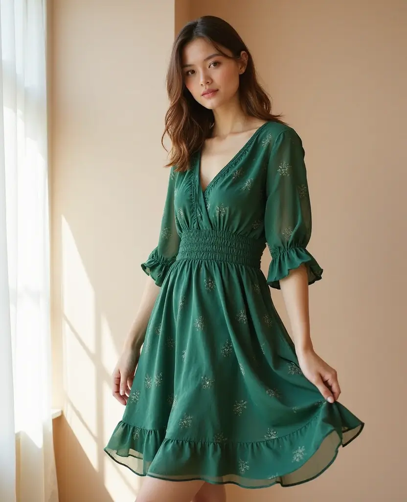 24 Fancy Dresses for Show-Stopping Events - 22. Sophisticated Blouson Dress
