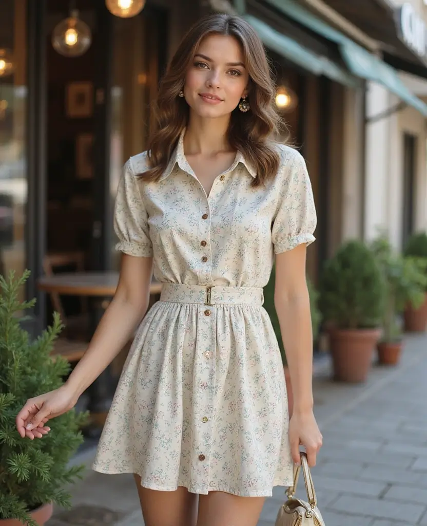 24 Fancy Dresses for Show-Stopping Events - 8. Vintage Inspired Shirt Dress
