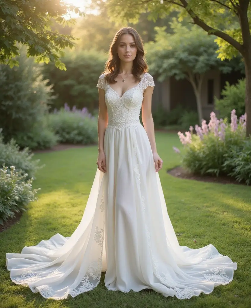 24 Modest Wedding Dresses That Are Simply Stunning - 14. Soft Romantic Silhouettes