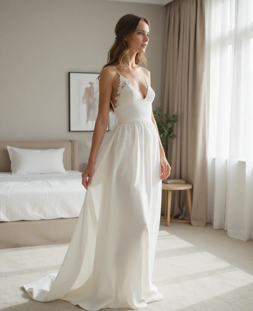 24 Modest Wedding Dresses That Are Simply Stunning - 15. Minimalist Lace Details