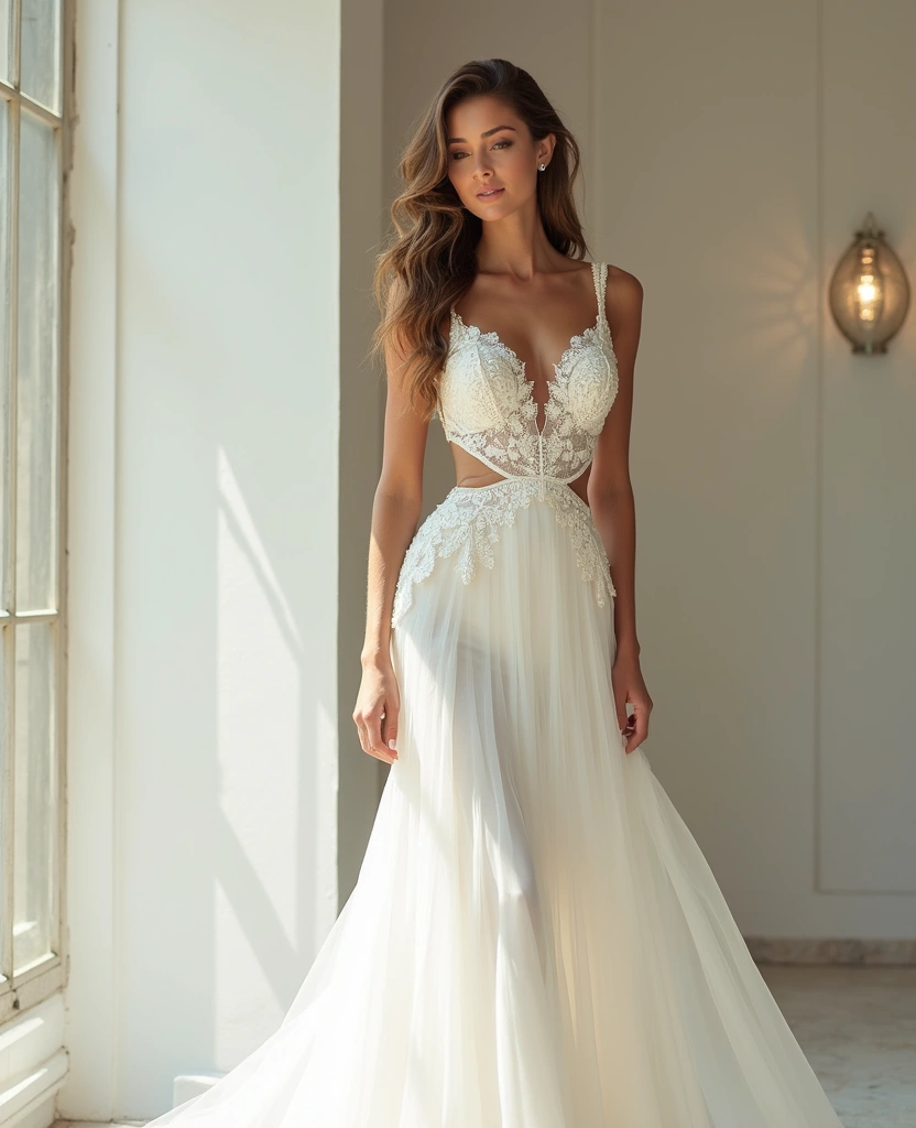 24 Modest Wedding Dresses That Are Simply Stunning - 16. Artistic Cutouts