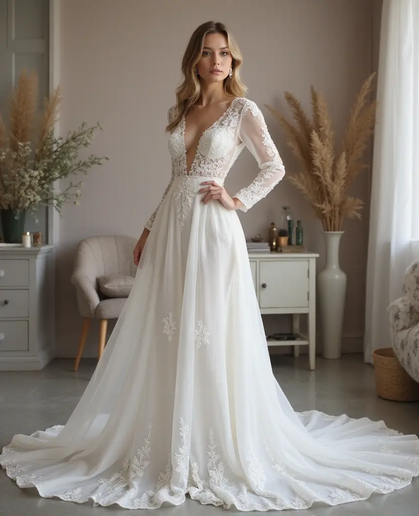 24 Modest Wedding Dresses That Are Simply Stunning - 2. Elegant Long-Sleeve Gowns