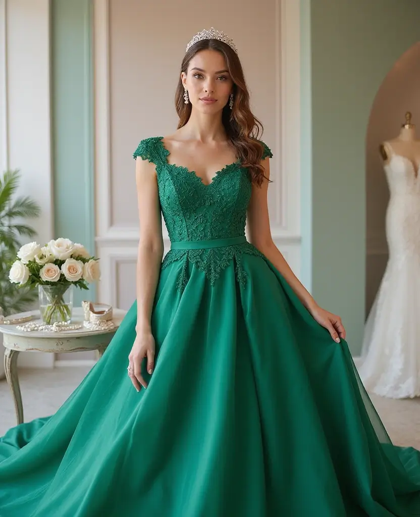 24 Modest Wedding Dresses That Are Simply Stunning - 22. Signature Color Choices