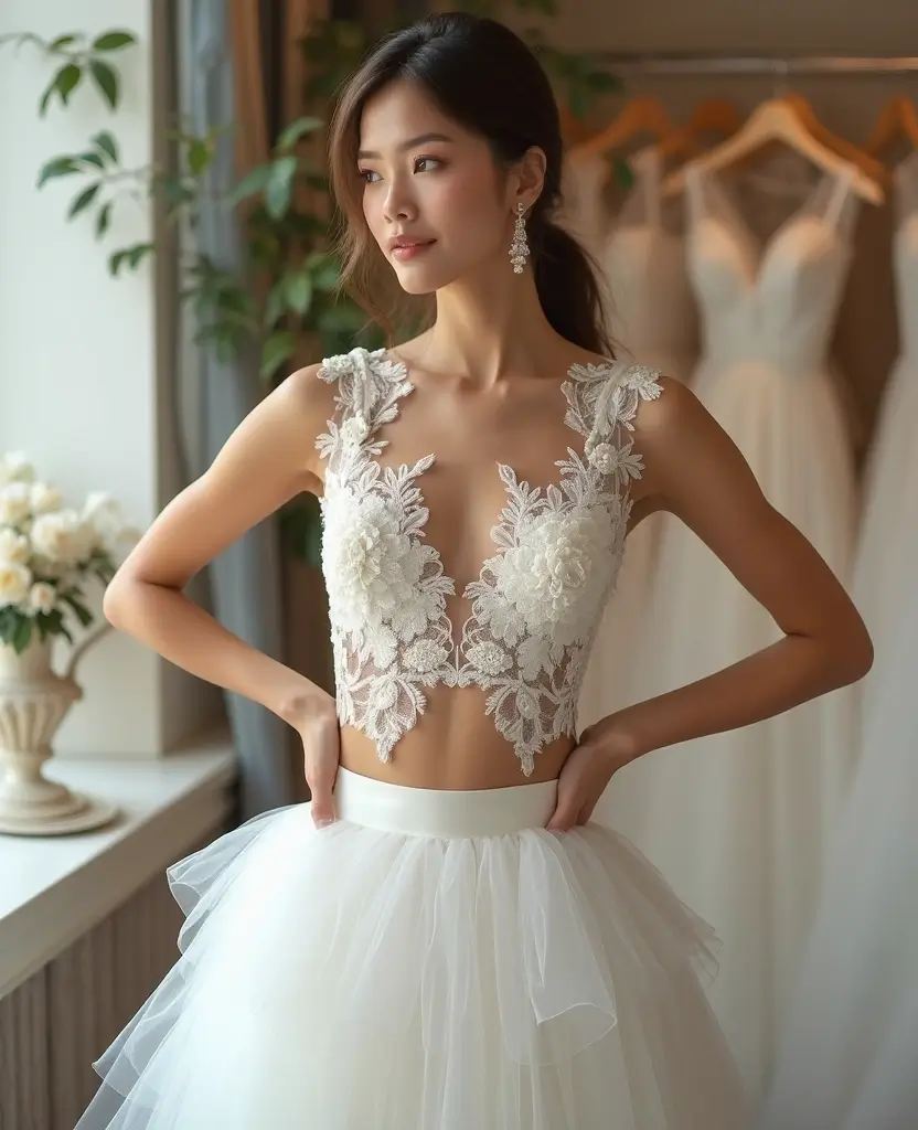 24 Modest Wedding Dresses That Are Simply Stunning - 23. Versatile Two-Piece Sets