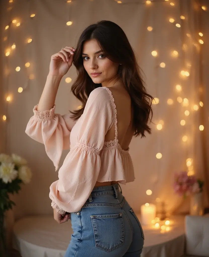 24 Stylish Ways to Wear a Dress Over Jeans - 23. Layered for Date Night