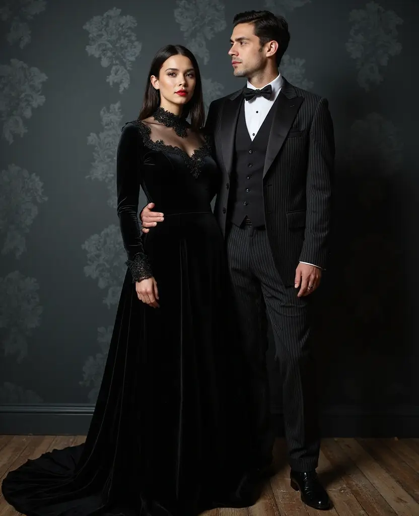 25 Adult Couples Halloween Costume Ideas for a Night to Remember - 10. Morticia and Gomez Addams