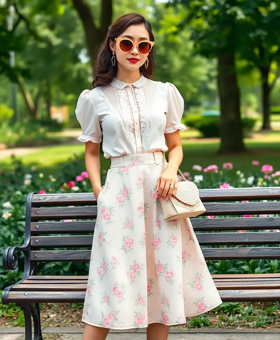 25 Aesthetic Outfit Ideas for Instagram-Worthy Looks - 25. Vintage-Inspired Looks