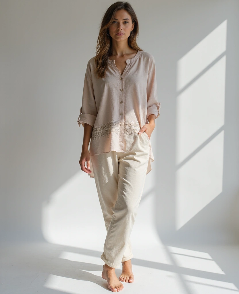 25 Comfy Outfit Ideas You’ll Never Want to Take Off - 16. Layered Tunic with Slim Fit Pants
