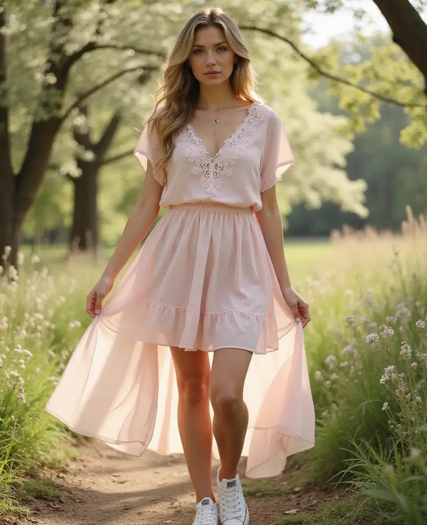 25 Converse Outfit Ideas for Every Personality - 3. Dress it Up