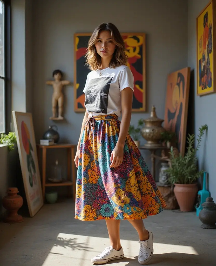 25 Converse Outfit Ideas for Every Personality - 6. Artsy & Eclectic