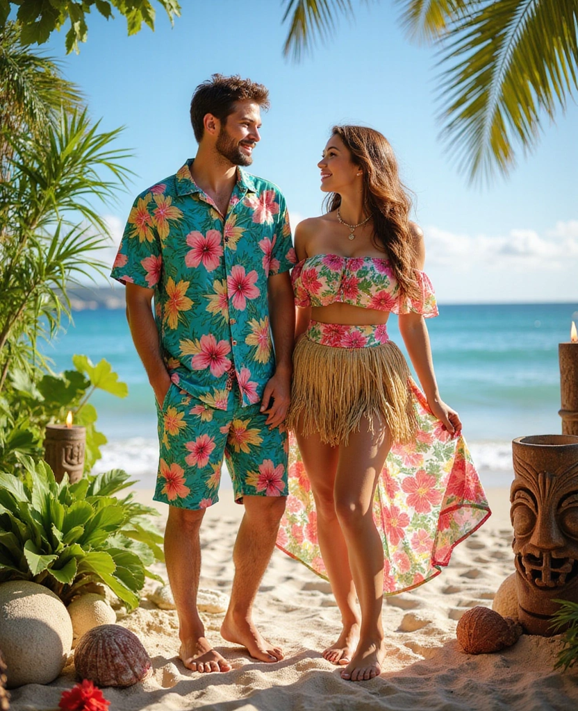 25 Couples Halloween Costume Ideas That Will Win Every Party - 15. Hawaiian Luau