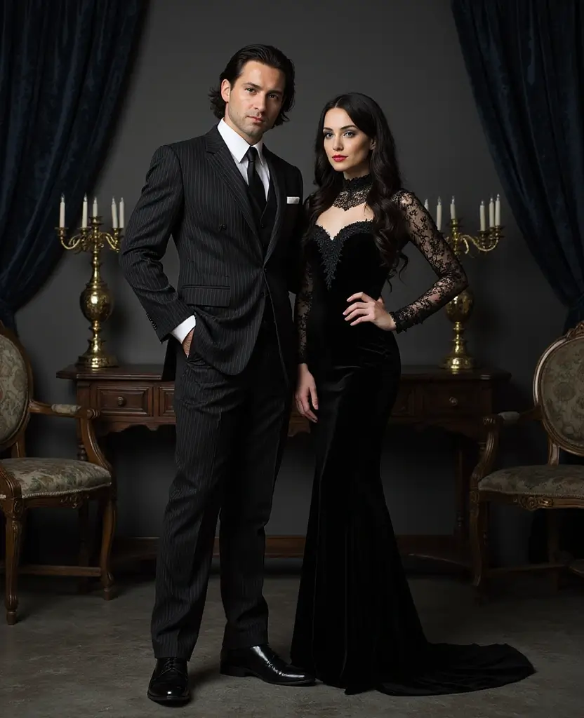25 Creative Couples Halloween Costume Ideas for 2024 - 11. Gomez and Morticia from Addams Family Values