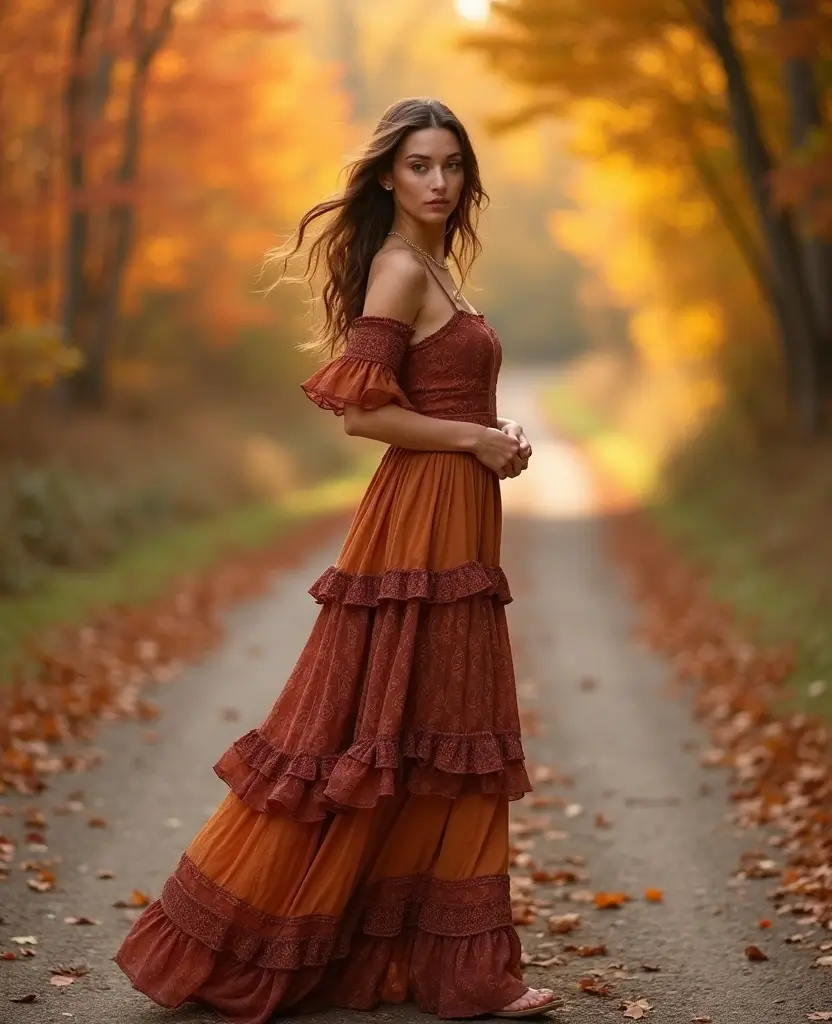 25 Dress Outfit Ideas for Every Occasion This Year - 16. Layered Maxi Dress for Fall