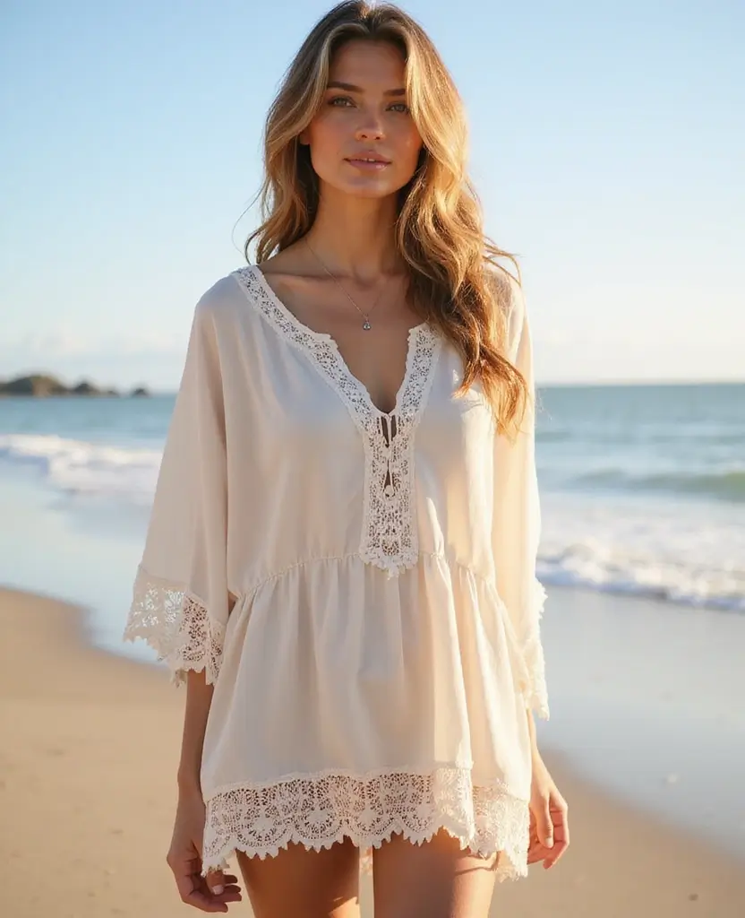 25 Dress Outfit Ideas for Every Occasion This Year - 22. Flowy Beach Cover-Up Dress