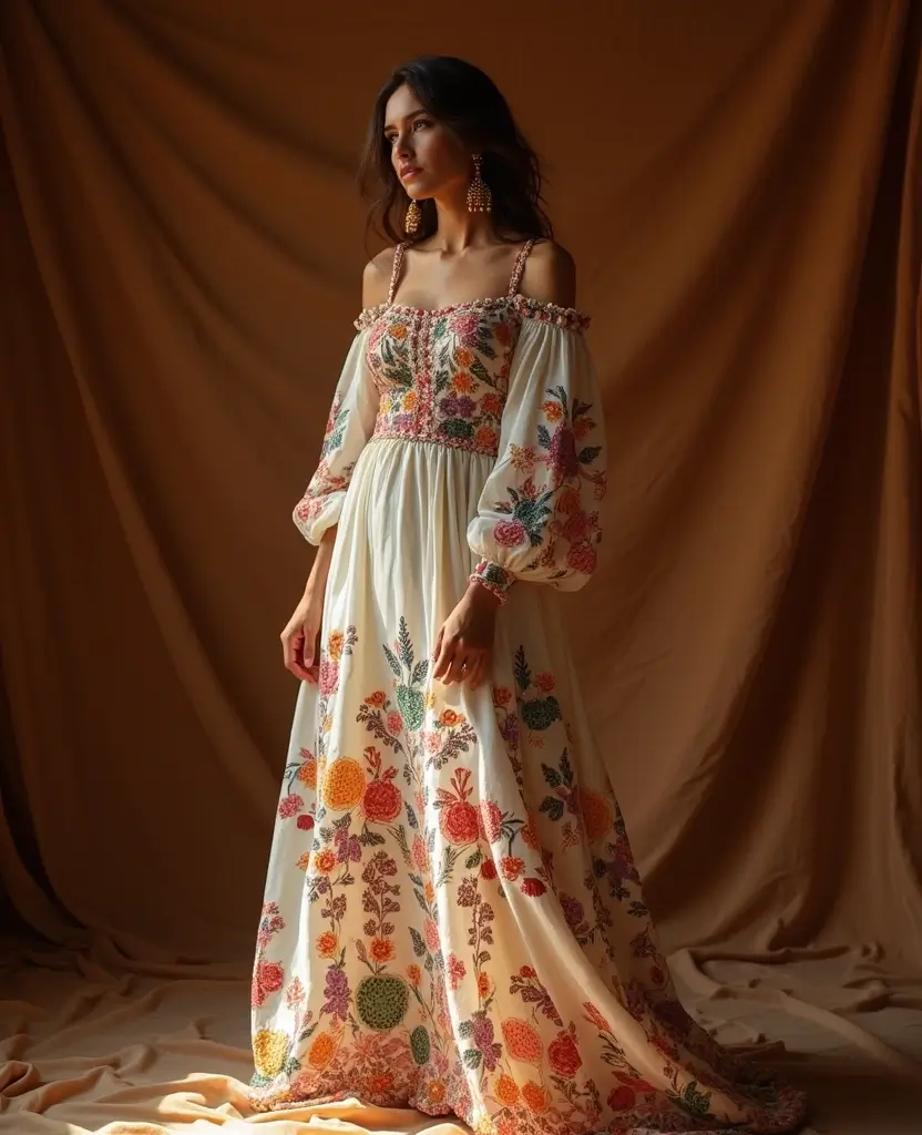 25 Dress Sketches to Spark Your Imagination - 15. Cultural Inspirations