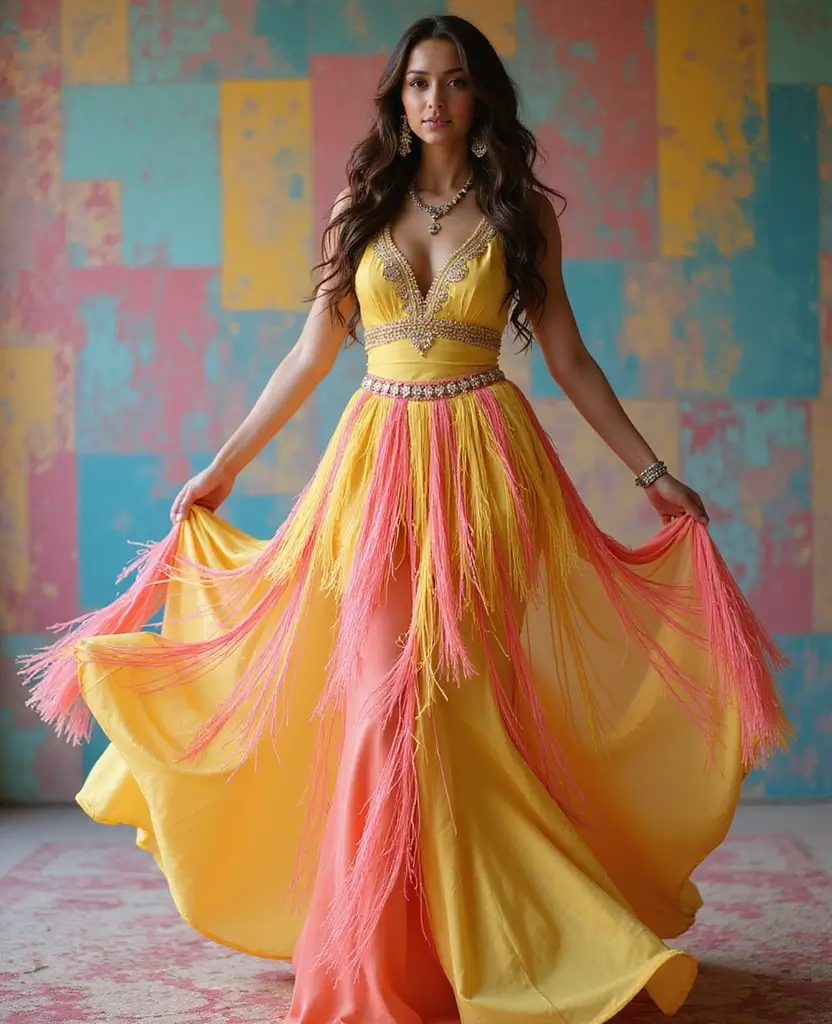 25 Dress Sketches to Spark Your Imagination - 16. Playful Fringes