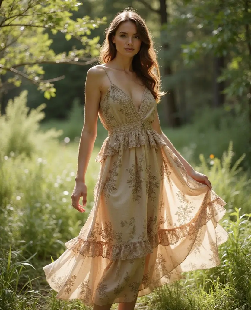 25 Dress Sketches to Spark Your Imagination - 8. Nature-Inspired Designs