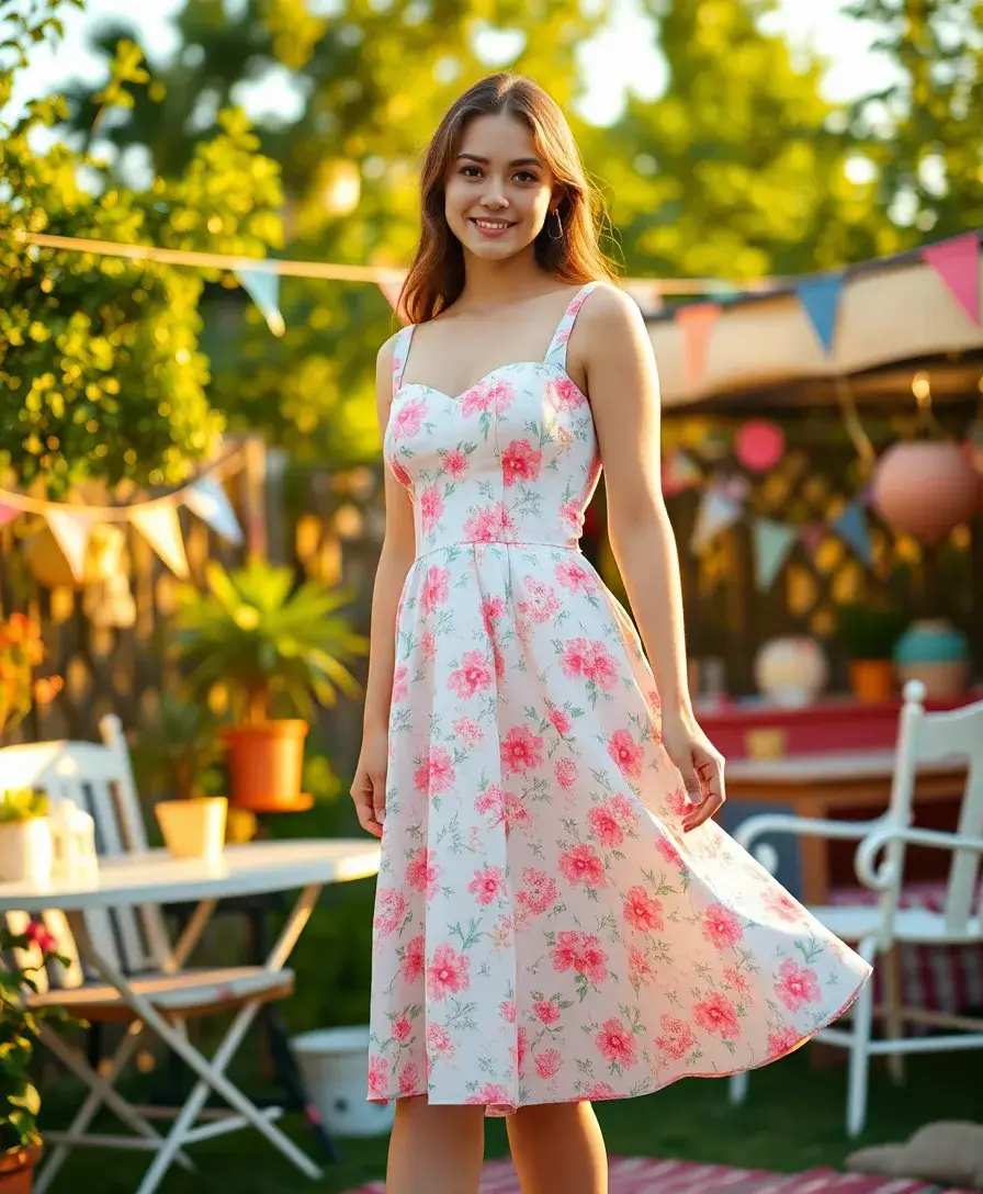 25 Dress to Impress Outfits for Unforgettable First Impressions - 13. Flirty Tea-Length Dress