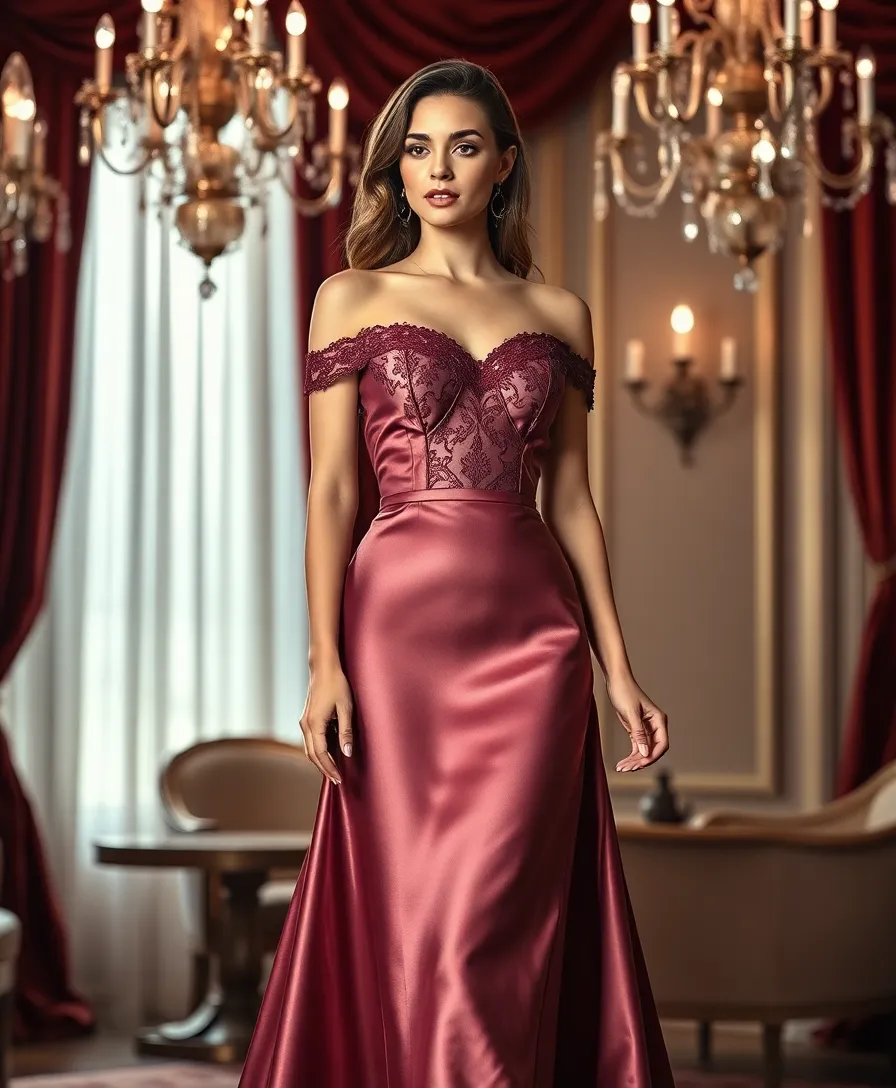 25 Dress to Impress Outfits for Unforgettable First Impressions - 15. Glamorous Off-Shoulder Bustier Gown