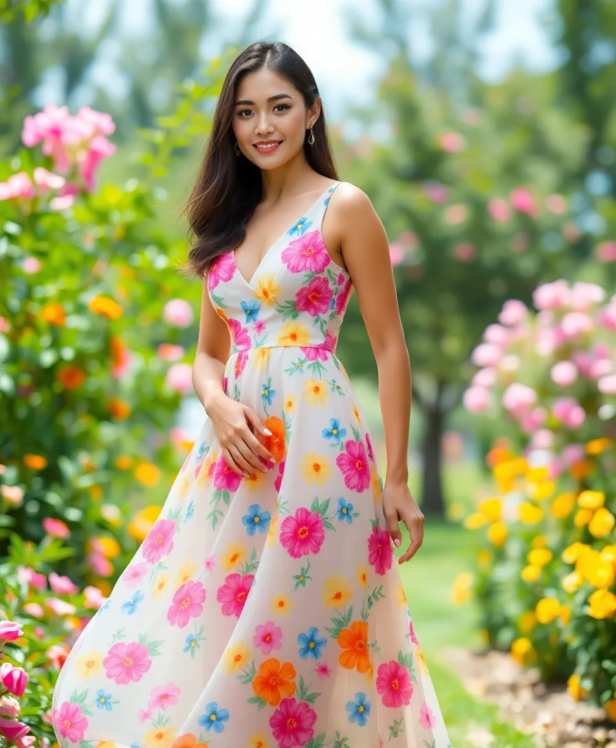 25 Dress to Impress Outfits for Unforgettable First Impressions - 16. Vibrant Floral Print Dress