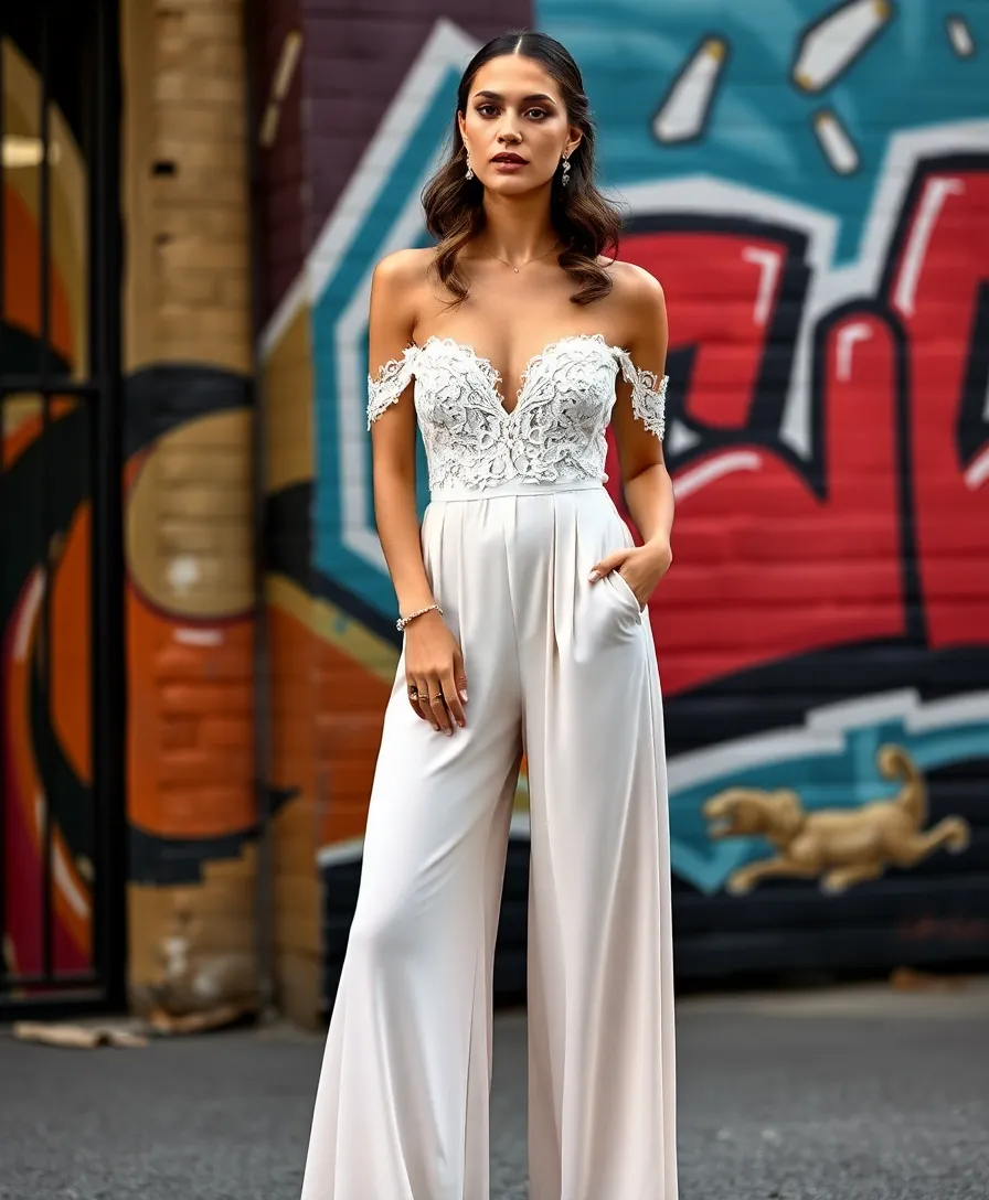 25 Dress to Impress Outfits for Unforgettable First Impressions - 8. Elegant Jumpsuit for Non-Traditional Brides