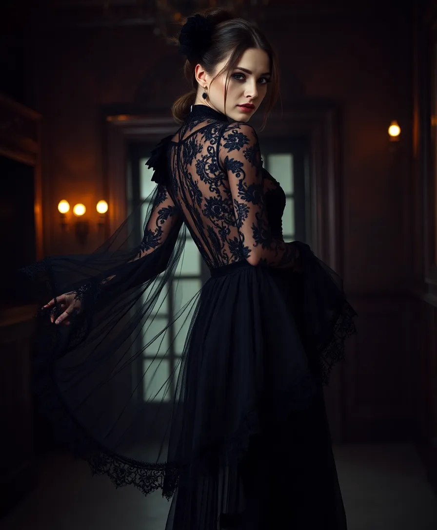 25 Gacha Club Outfit Ideas for Your Avatars - 12. Glamorous Gothic Attire