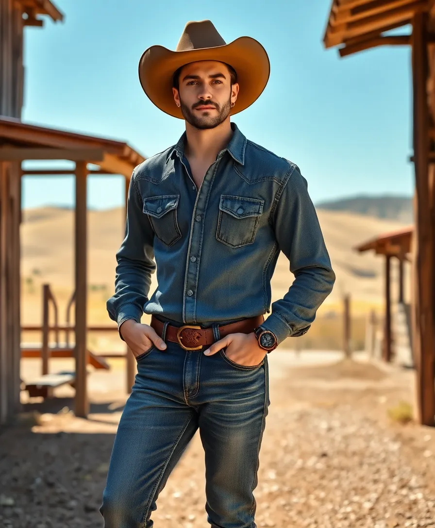 25 Gacha Club Outfit Ideas for Your Avatars - 14. Stylish Cowboy Ensemble
